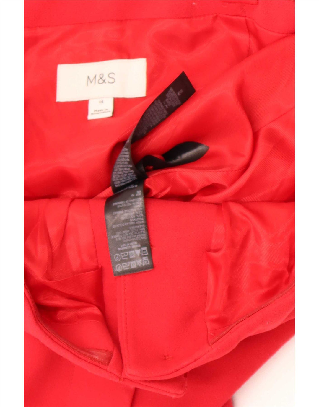 Marks & Spencer Dame Corset Top UK 14 Medium Rød Polyester