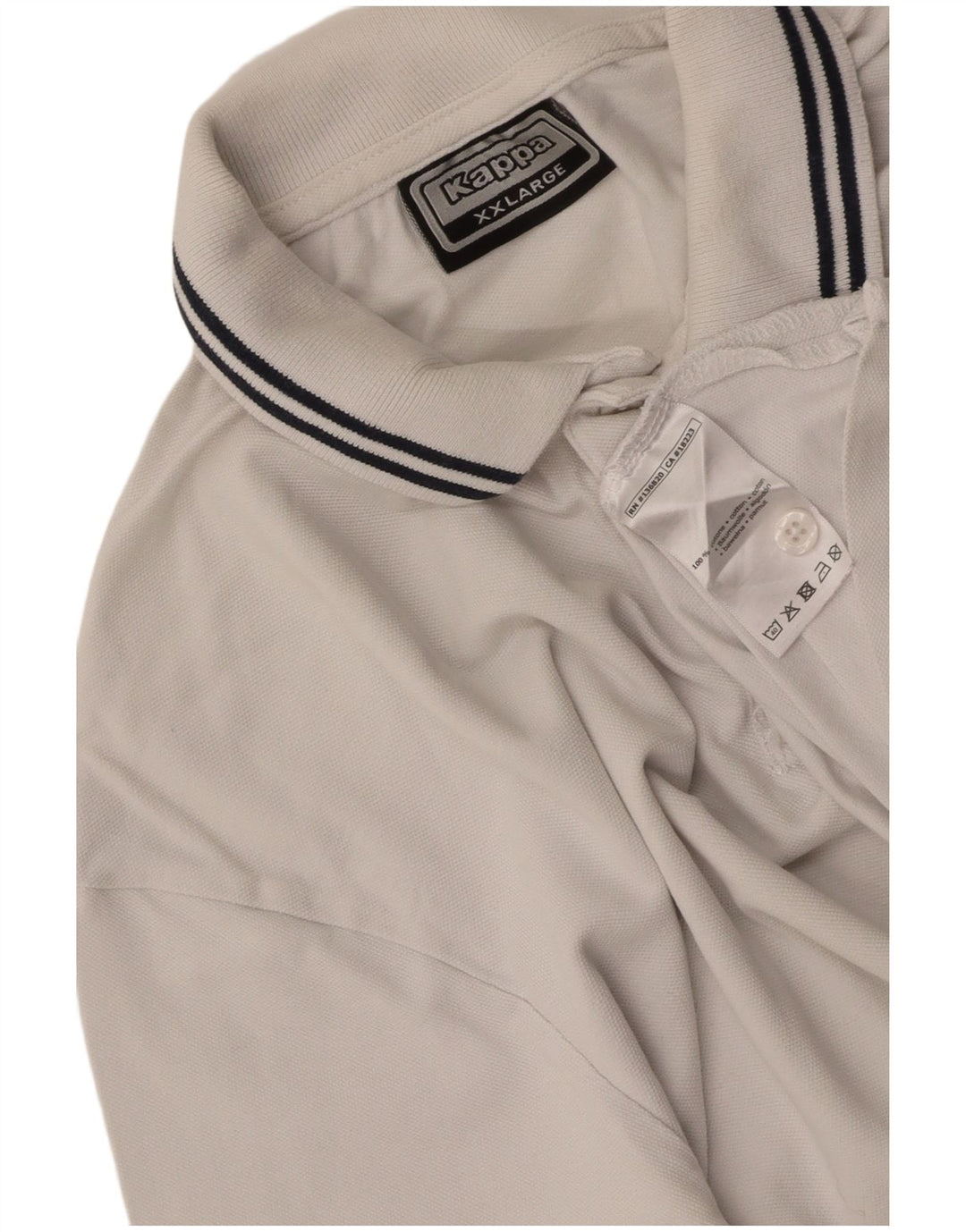 KAPPA Mens Polo Shirt 2XL White Cotton
