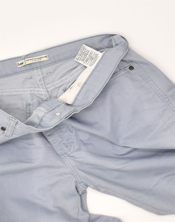 LEE Womens Petite Relaxed Fit Straight Jeans US 12 Large W34 L28 Grey | Vintage Lee | Thrift | Second-Hand Lee | Used Clothing | Messina Hembry 