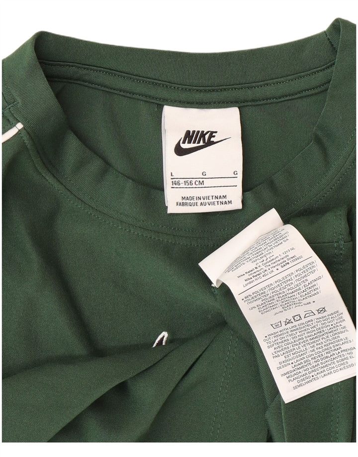Nike Girls Crop Top Langærmet 12-13 år Stor Grøn Polyester