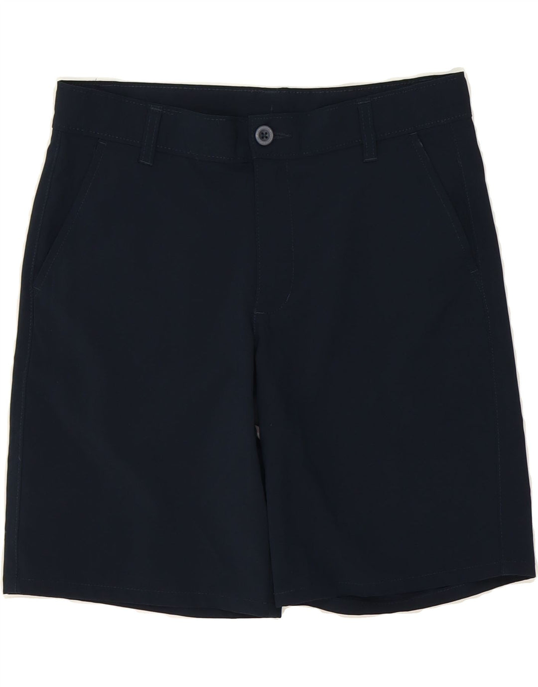 IZOD Womens Mid Rise Chino Shorts US 12 Large W30 Navy Blue Polyamide Vintage Izod and Second-Hand Izod from Messina Hembry 