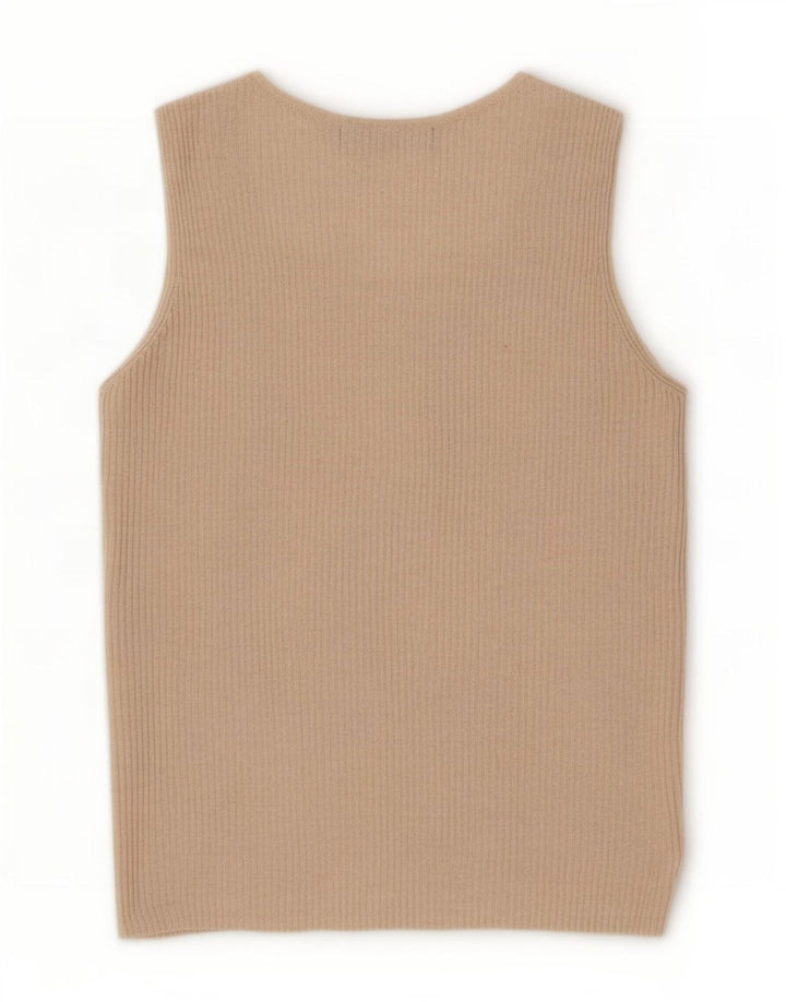 Marks & Spencer Damevest Top UK 14 Large Beige Viscose
