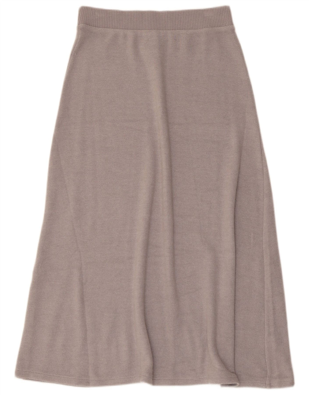 Zara Dame Strik Flared Skirt Small W26 Grå Viscose