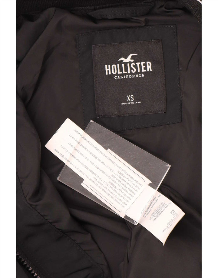 Hollister Bomberjakke til mænd UK 34 XS sortstribet polyester