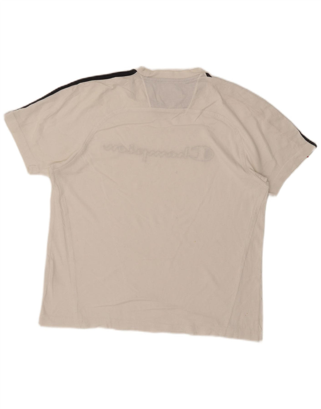 Champion Herre grafisk T-shirt Top Medium White Colourblock Bomuld