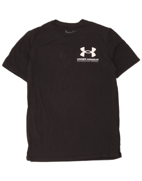 Under Armour Herre Heat Gear Grafisk T-Shirt Top Medium Sort Bomuld