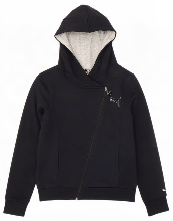 Puma Dame Hættetrøje Sweater UK 12 Medium Sort Bomuld