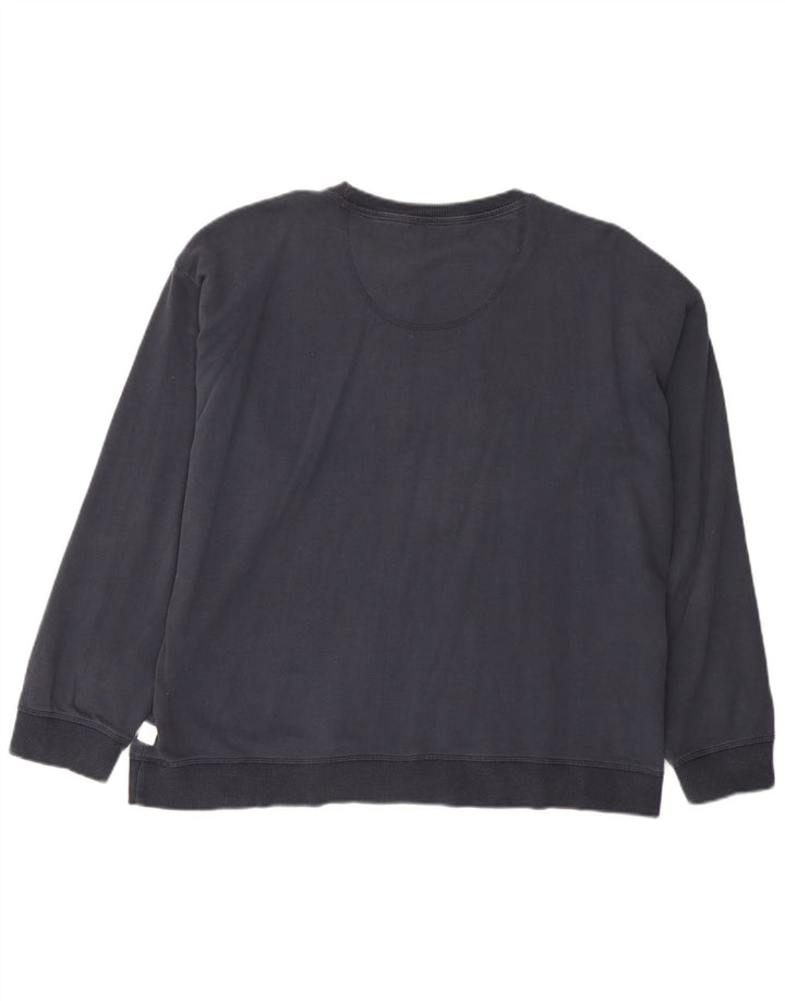 Fat Face Dame Grafisk Oversized Sweatshirt Jumper UK 16 Large Navy Blue