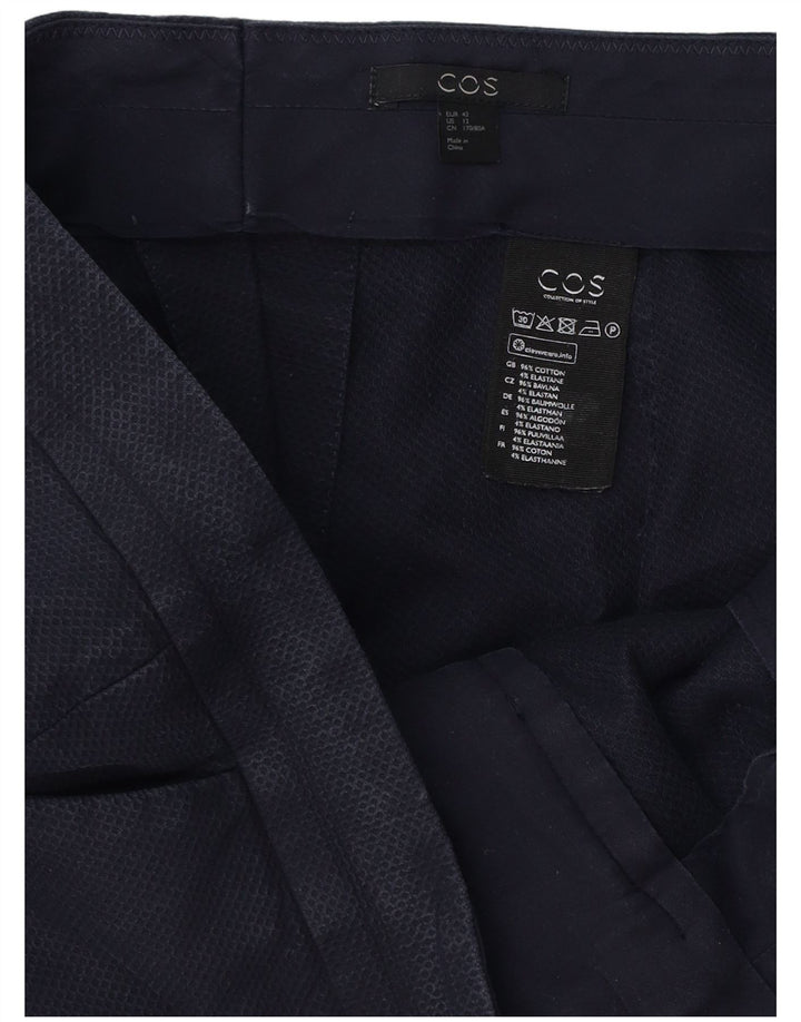 COS Dame Slim Fit Suit Bukser EU 42 Large W34 L27 Marineblå Bomuld