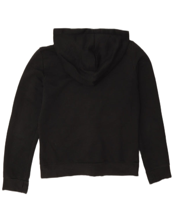 Adidas Dame Grafisk Hættetrøje Sweater UK 10 Small Black Bomuld