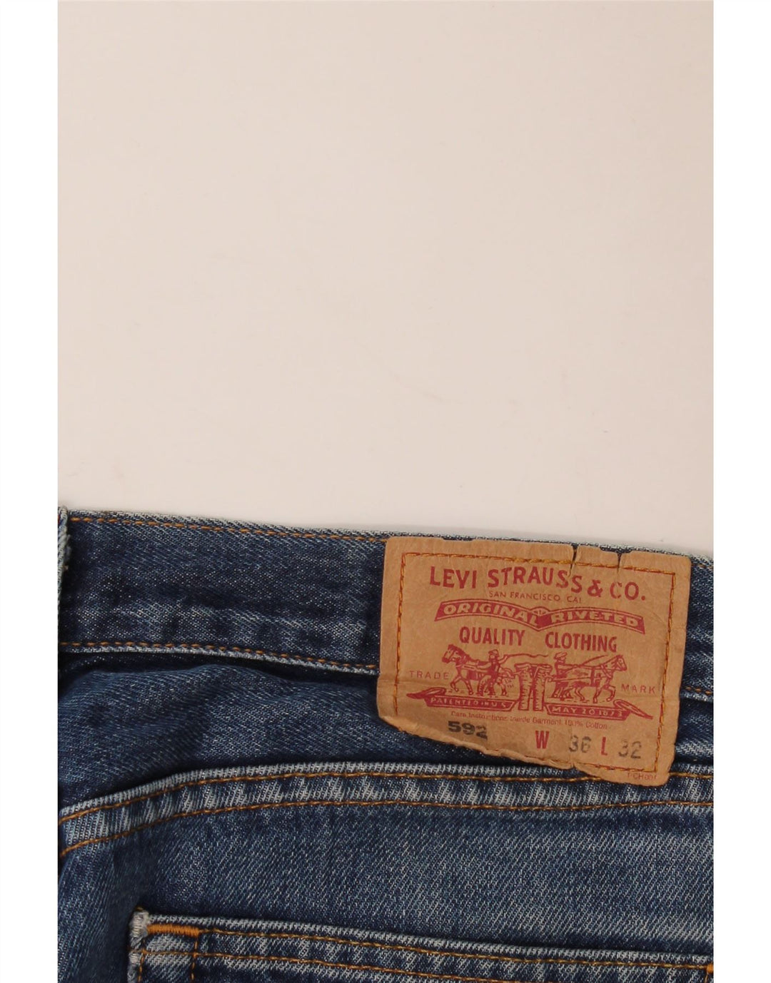 Levi's Dame 592 lige jeans W36 L32 Blå