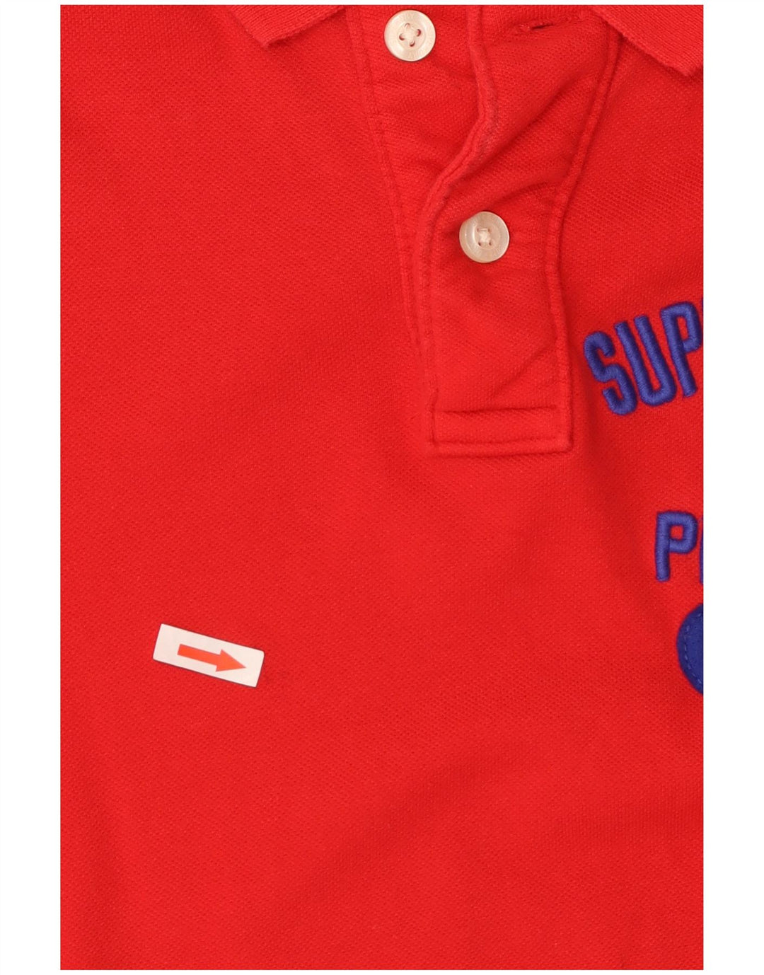 Superdry grafisk poloshirt til mænd, lille rød bomuld
