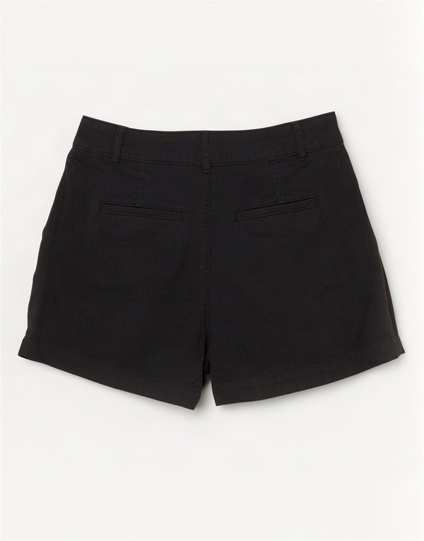 Fat Face Womens Pegged Chino Shorts UK 10 Small W30 Black Bomuld