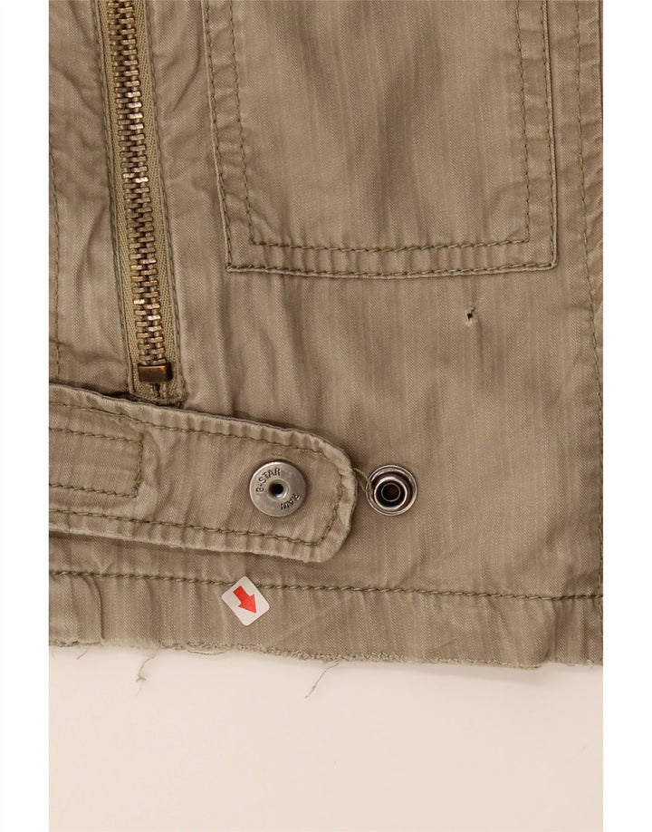 G-STAR Mens 3301 Bomber Jacket UK 44 2XL Beige Cotton Vintage G-Star and Second-Hand G-Star from Messina Hembry 
