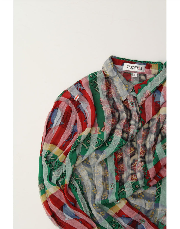 TENDENZA Womens Shirt EU 38 Medium Multicoloured Striped Vintage Tendenza and Second-Hand Tendenza from Messina Hembry 
