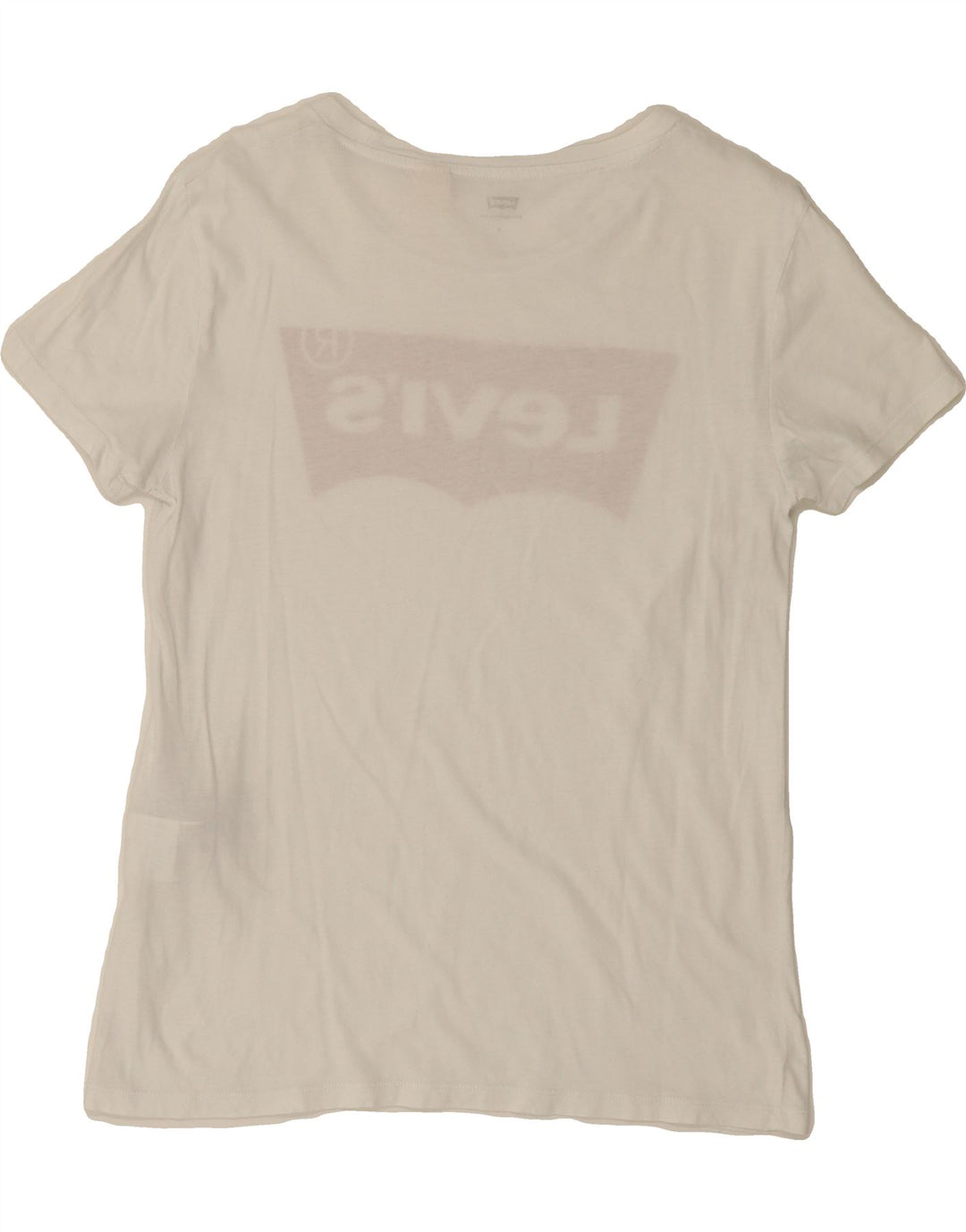 LEVI'S Womens Graphic T-Shirt Top UK 10 Small White Cotton Vintage Levi's and Second-Hand Levi's from Messina Hembry 