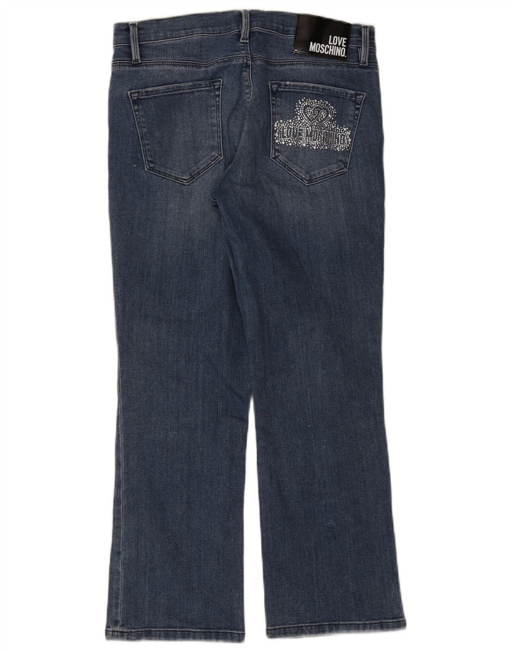 MOSCHINO Kvinder Cropped Jeans W28 L25 Blå Bomuld