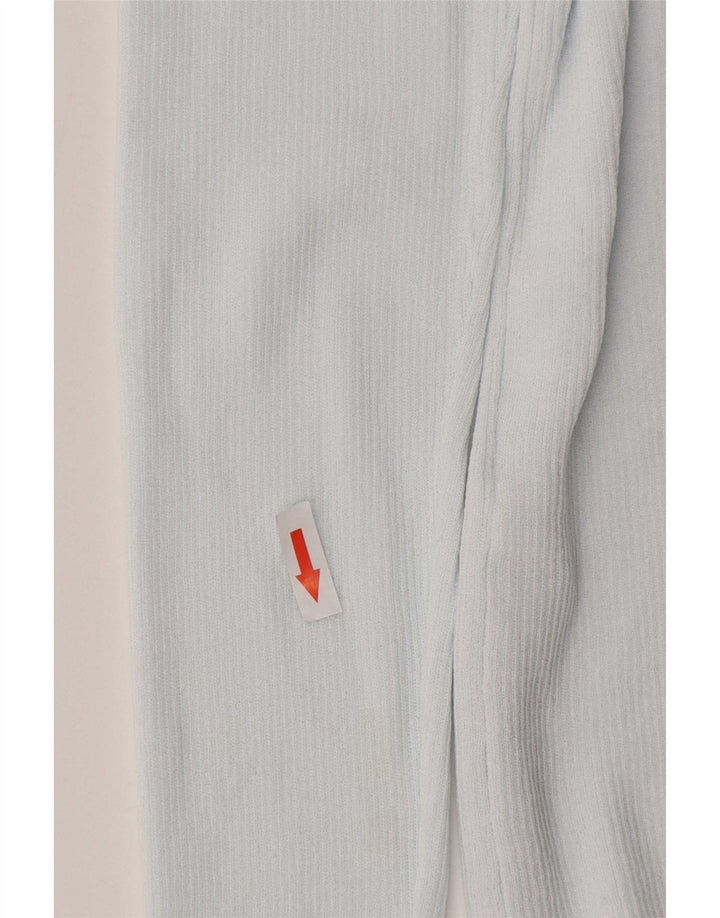 Zara Womens Crop Cardigan Top UK 10 Small Blue Nylon