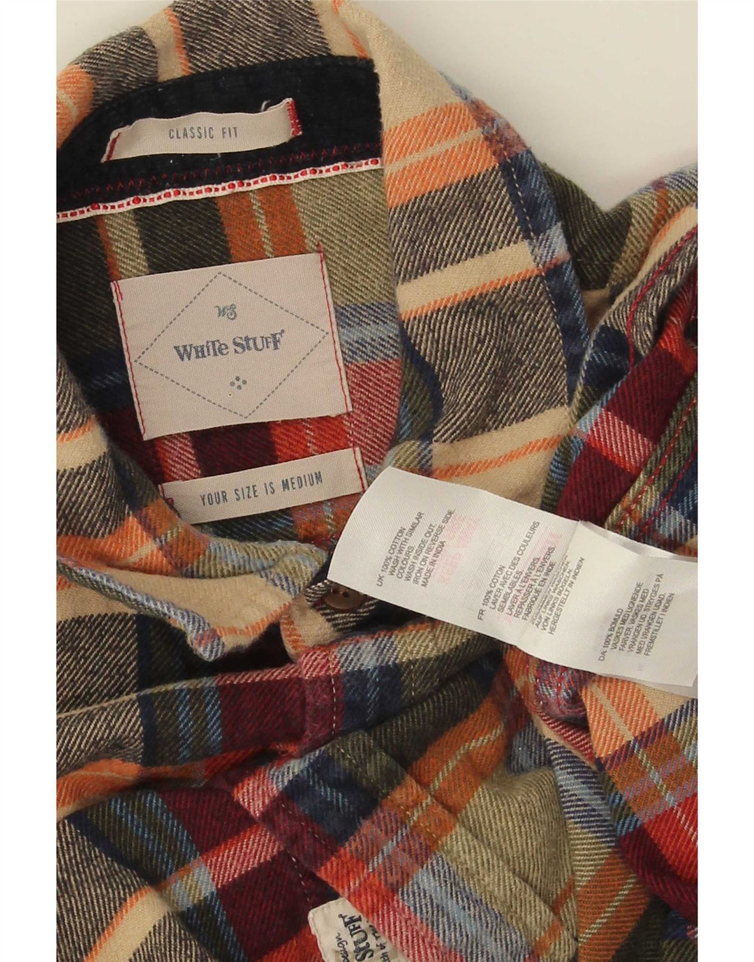 White Stuff Herre Classic Fit Flanelskjorte Medium Flerfarvet Ternet