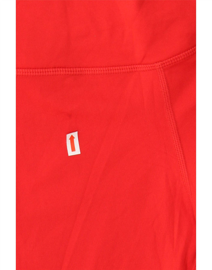 NIKE Dame Dri Fit Grafiske Crop Leggings UK 14 Large Red
