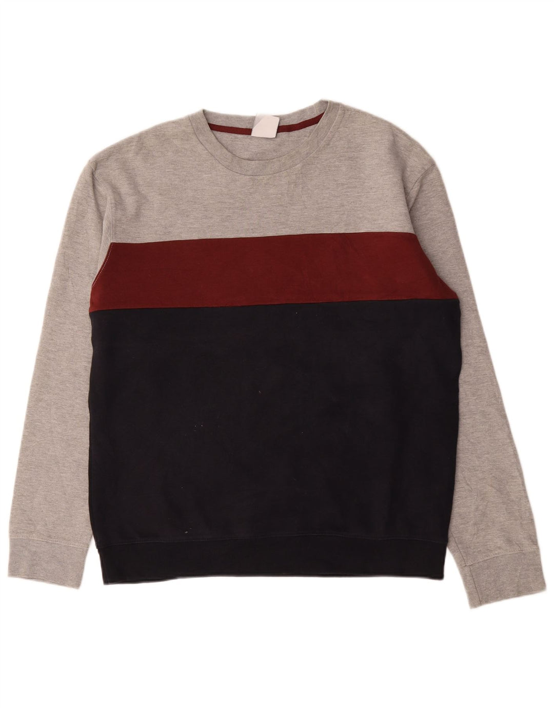 Zara Herre sweater med rund hals XL Multifarvet Colourblock Bomuld