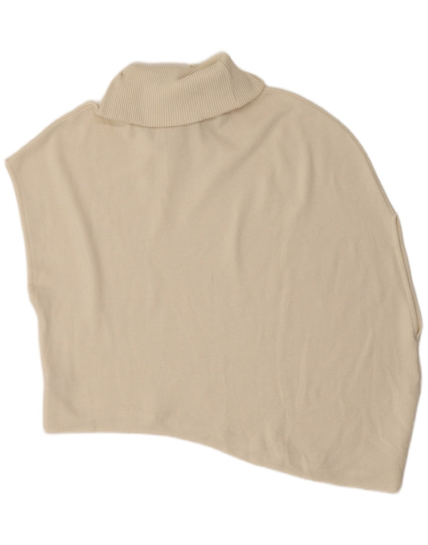 Zara Dame Asymmetrisk Oversized Vest Tank Top UK 16 Large Off White