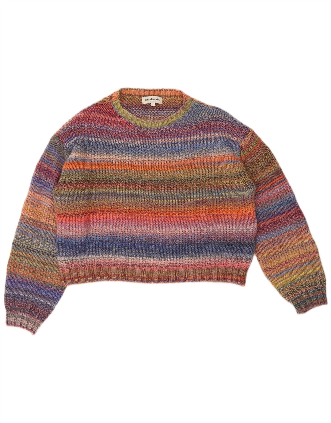 LOLLYS LAUNDRY Womens Crew Neck Jumper Sweater UK 16 Large Multicolored