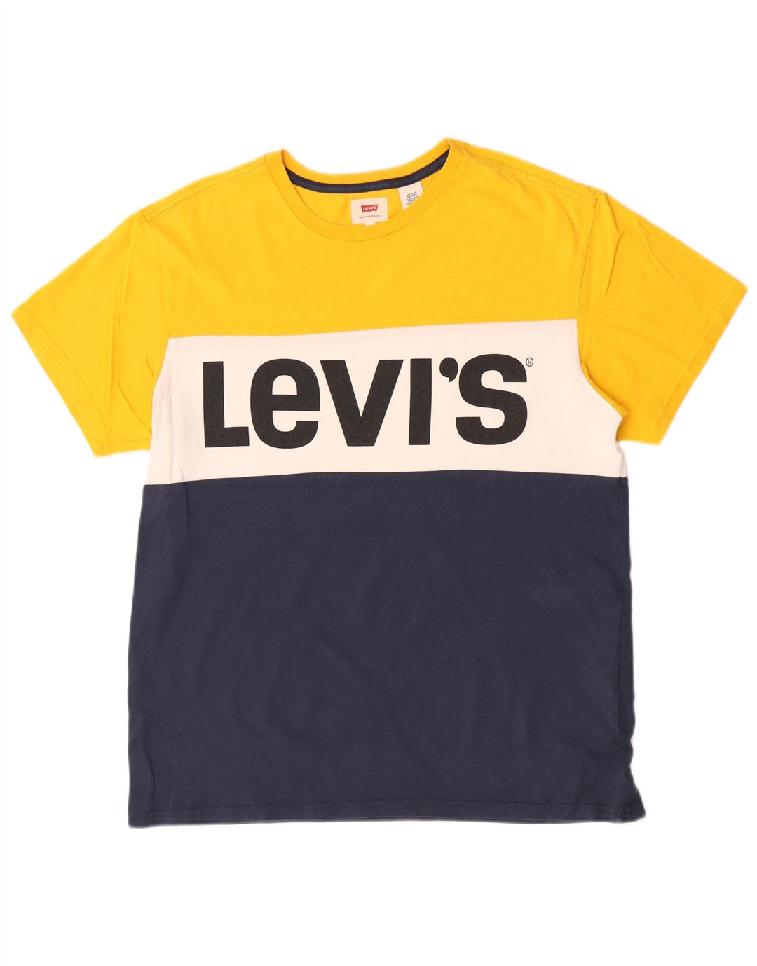 Levi's Herre grafisk T-shirt Top Medium Flerfarvet Colourblock Bomuld