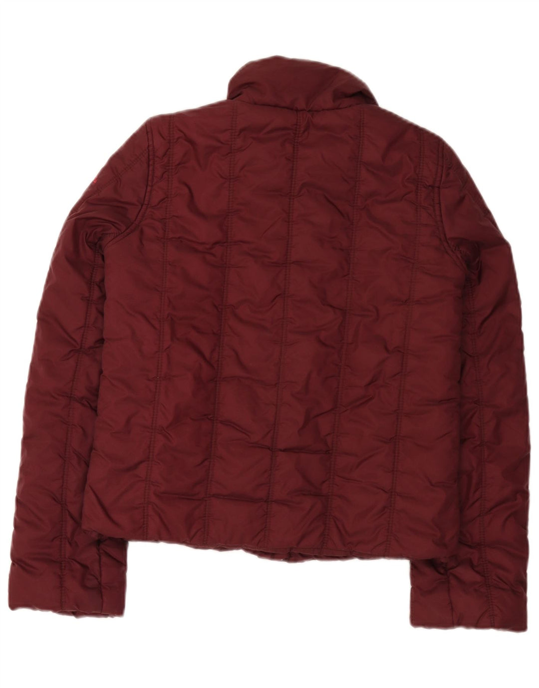 Guess Polstret jakke til kvinder UK 10 Small Burgundy Nylon