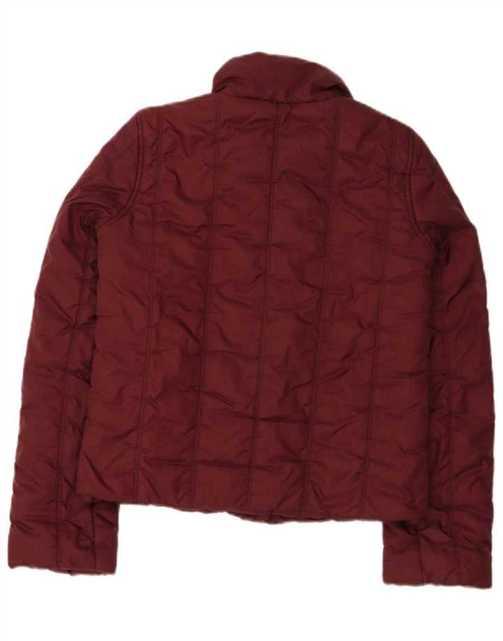 Guess Polstret jakke til kvinder UK 10 Small Burgundy Nylon