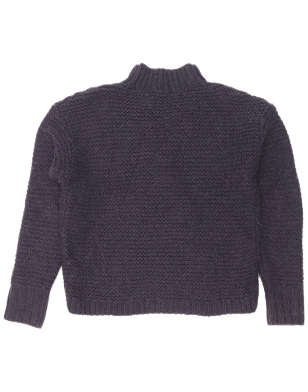 Gap Dame Oversized Turtle Neck Jumper Sweater UK 10 Small Navy Blue