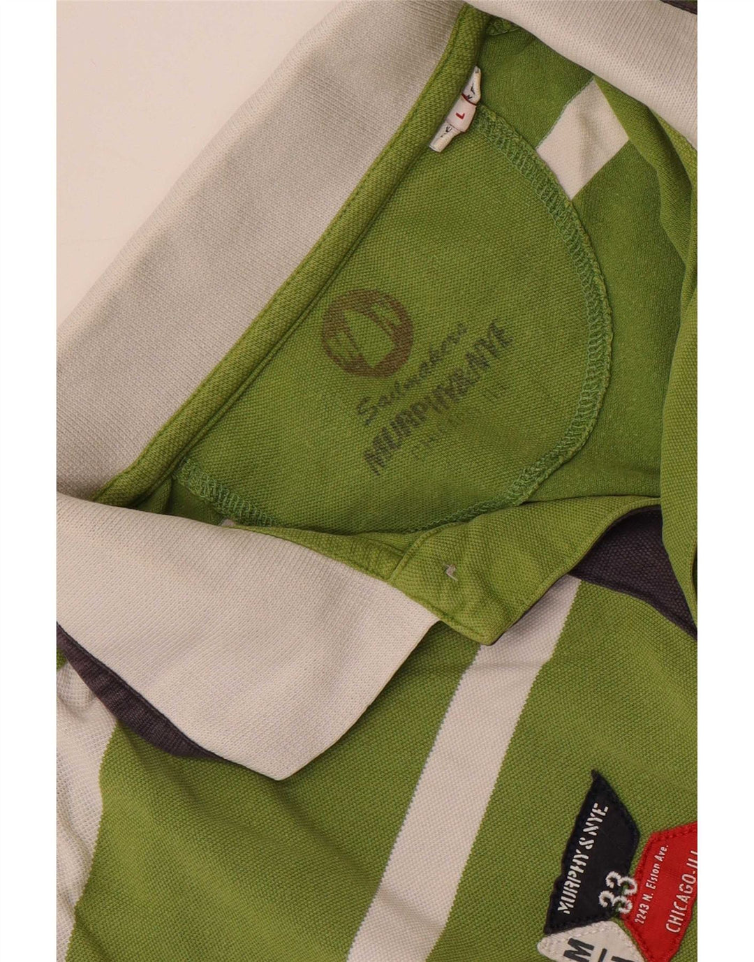 Murphy & Nye Rugby Polo Shirt til mænd Stor grøn stribet