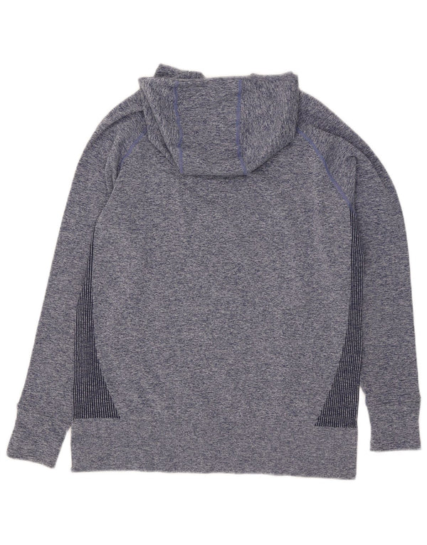 Mountain Warehouse Womens Hoodie Jumper UK 16 Large Navy Blue Flecked