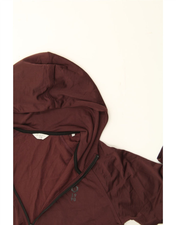 JACK & JONES Mens Zip Hoodie Sweater Large Burgundy Colourblock Polyester Vintage Jack & Jones and Second-Hand Jack & Jones from Messina Hembry 