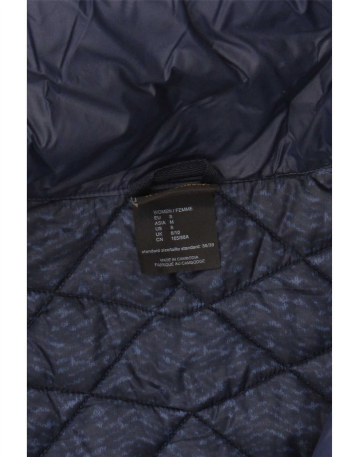 Jack Wolfskin Dame Polstret jakke UK 8/10 Small Navy Blue Nylon