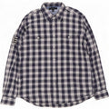 Tommy Hilfiger Herre flannelskjorte Stor marineblå ternet bomuld