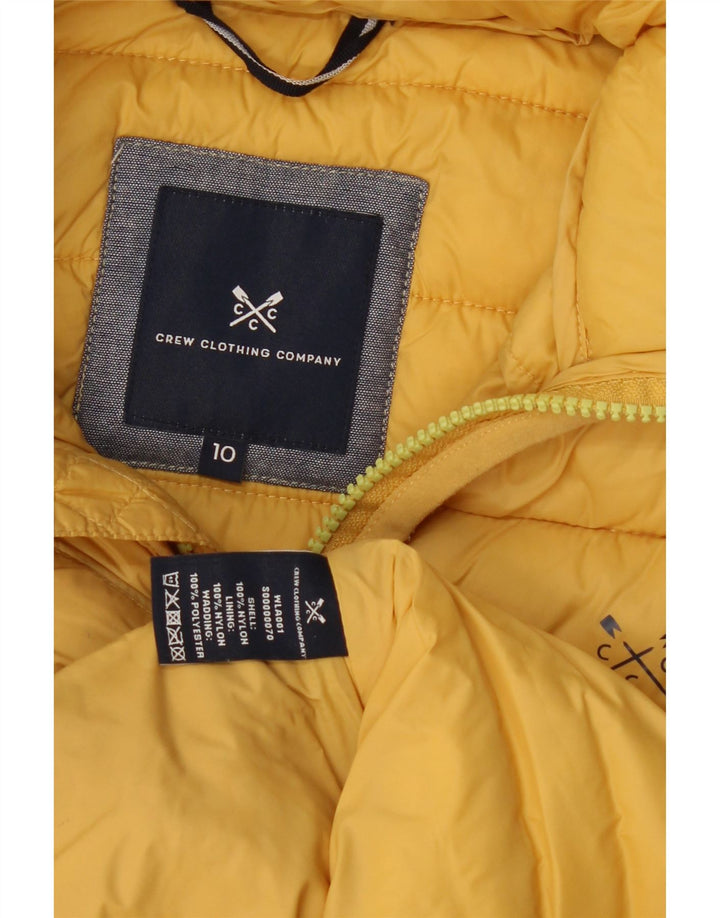 CREW TØJ Dame Polstret Gilet UK 10 Lille gul nylon