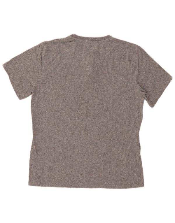 Izod Herre T-Shirt Top Medium Grey Flecked Bomuld