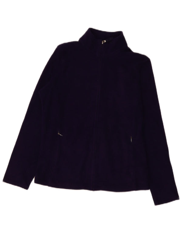 Marks & Spencer Fleecejakke til kvinder UK 12 Medium Lilla Polyester