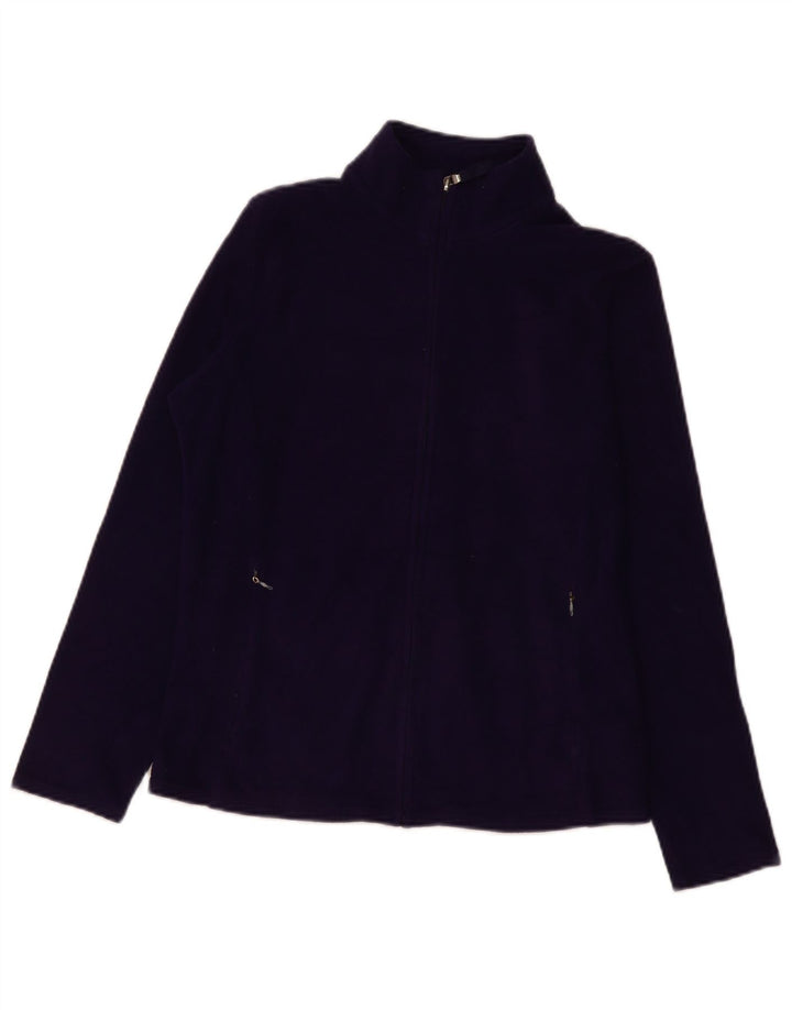 Marks & Spencer Fleecejakke til kvinder UK 12 Medium Lilla Polyester