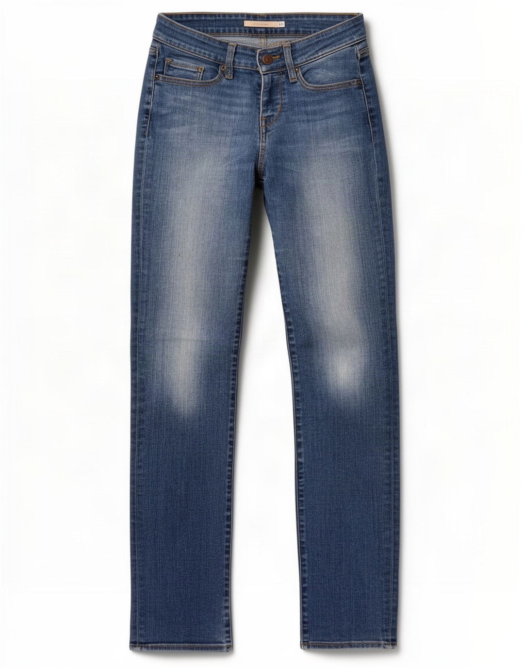 Levi's Dame 714 Straight Jeans W25 L32 Blå Bomuld