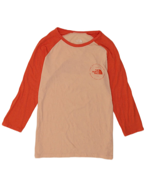 The North Face Womens Grafisk Top 3/4 ærme UK 12 Medium Pink Colourblock