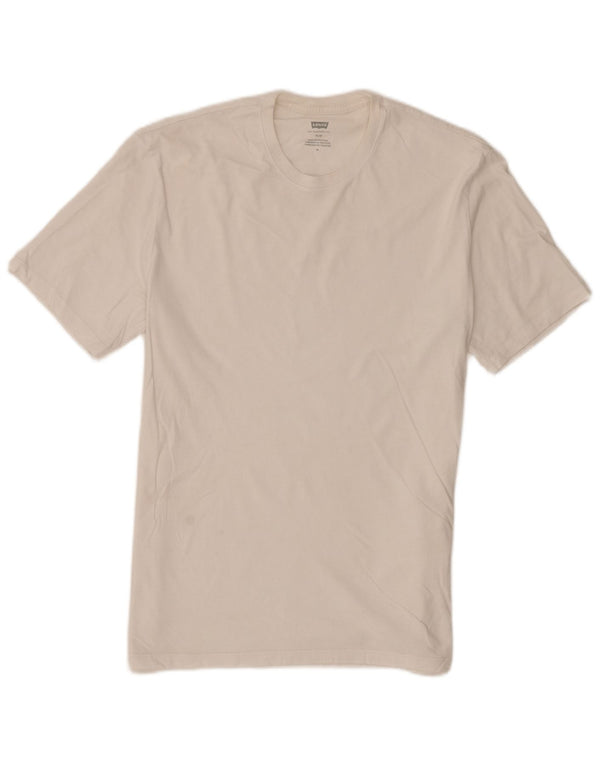 Levi's Herre Slim T-Shirt Top Medium Hvid Bomuld