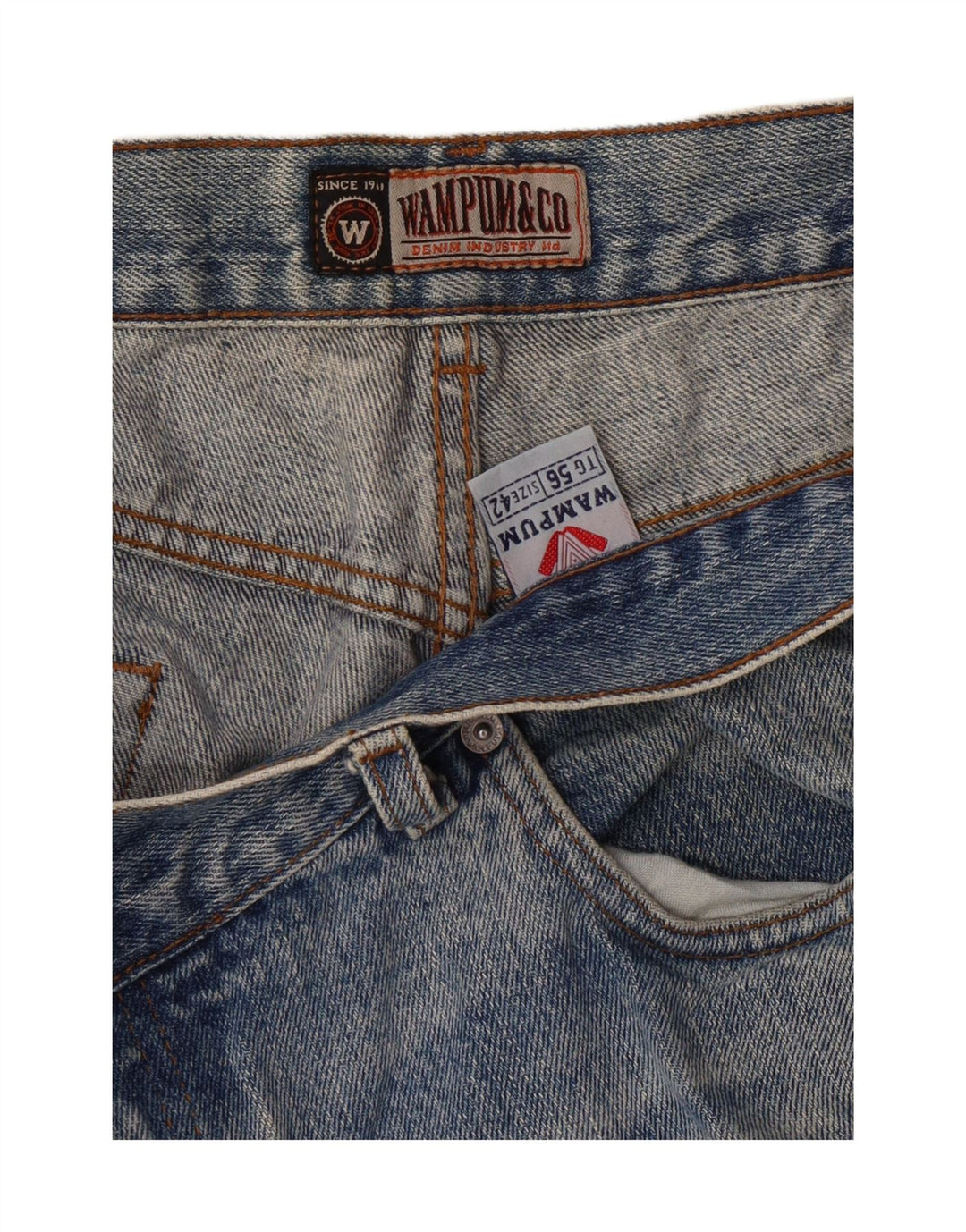 WAMPUM Mens Slim Jeans W42 L28  Blue Cotton Vintage Wampum and Second-Hand Wampum from Messina Hembry 