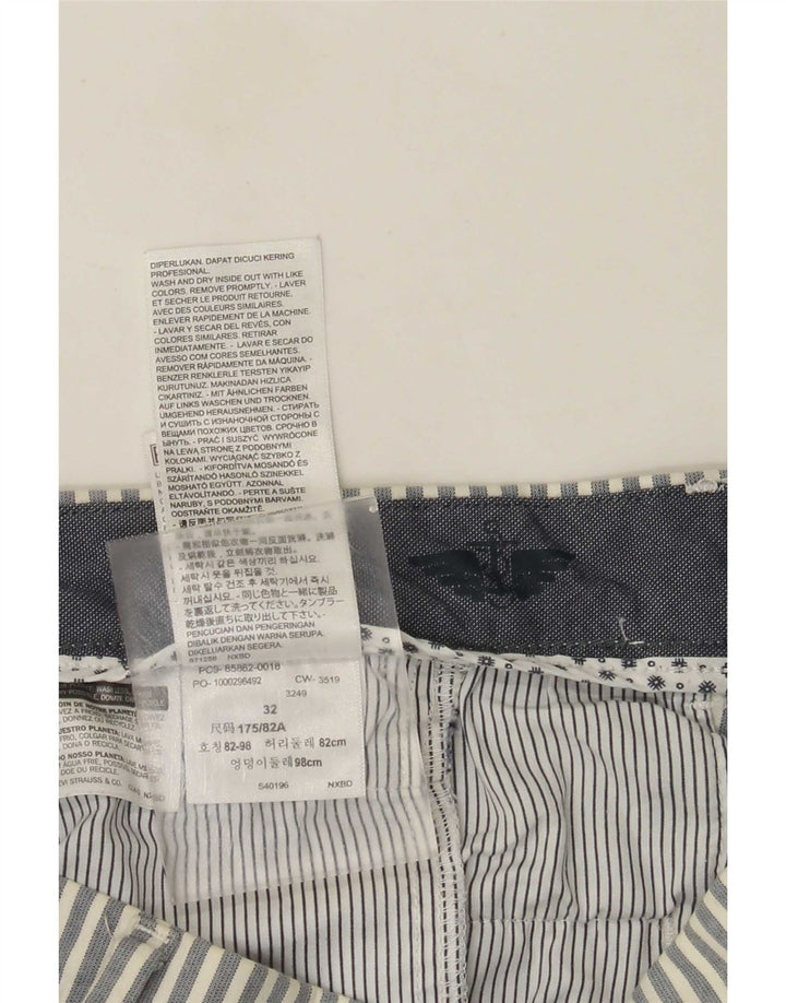 Dockers Chino Shorts til mænd W32, store gråstribede bomuld