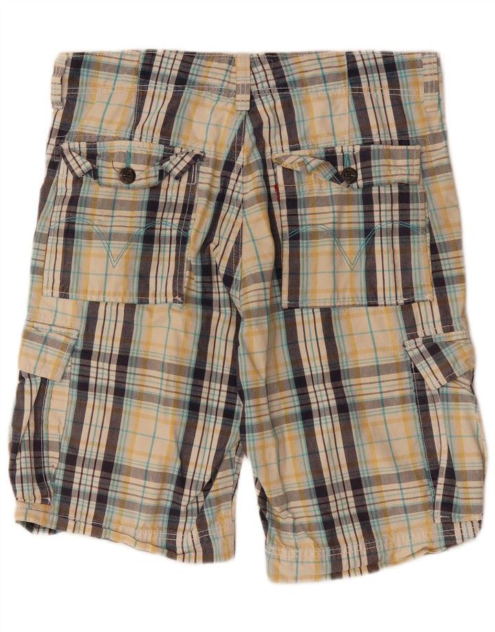 LEVI'S Herre Cargo Shorts W34 Stor flerfarvet ternet bomuld