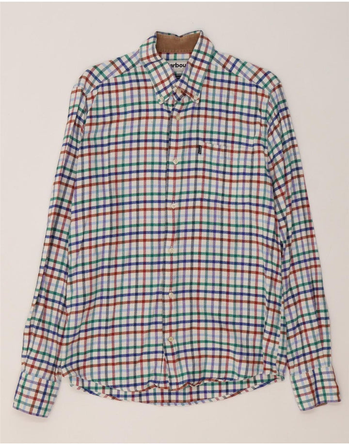 Barbour herre flannel skjorte medium flerfarvet ternet bomuld