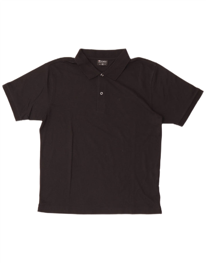 Champion herre polo shirt lille sort bomuld