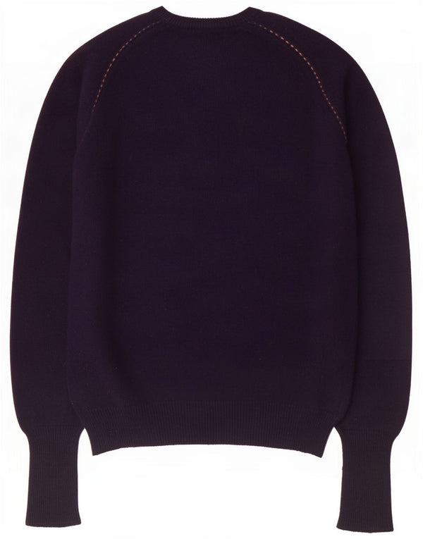 John Ashfield Dame Boat Neck Jumper Sweater IT 48 XL Navy Blue Wool