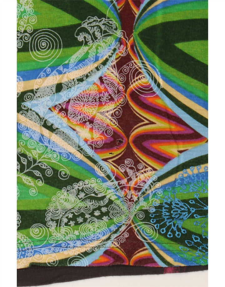 Desigual grafisk T-shirt top til kvinder UK 12 medium flerfarvet sommerfugl